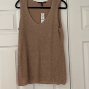 White House/Black Market sleeveless metallic shell